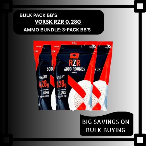 BULK DEALS:  Vorsk 0.28g BBB's (3 Pack), SAVE BIG with our BULK AMMO DEALS